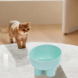 Maxbell Maxbell Tilted Cat Food Bowl Slanted Waterer and Feeder for Indoor Cats Puppy Kitten Blue