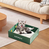 Maxbell Maxbell Disposable Cat Litter Box Travel Kitten Potty Toilet for Hamster Rabbit Cats L dark green