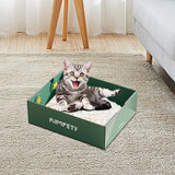 Maxbell Maxbell Disposable Cat Litter Box Travel Kitten Potty Toilet for Hamster Rabbit Cats L dark green