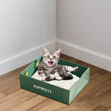 Maxbell Maxbell Disposable Cat Litter Box Travel Kitten Potty Toilet for Hamster Rabbit Cats L dark green
