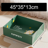 Maxbell Maxbell Disposable Cat Litter Box Travel Kitten Potty Toilet for Hamster Rabbit Cats L dark green