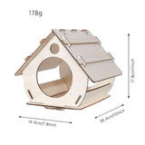 Maxbell Maxbell Unfinished DIY Wooden Bird House Hand on Bird Nest for Yard Backyard Outdoor 19.9x30.4x17.8cm
