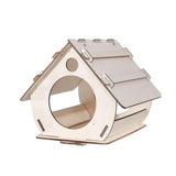 Maxbell Maxbell Unfinished DIY Wooden Bird House Hand on Bird Nest for Yard Backyard Outdoor 19.9x30.4x17.8cm