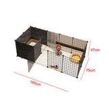 Maxbell Maxbell Dog Cage Yard Fence Play Detachable Puppy Playpen for Rabbit Hedgehog Indoor 165cmx75cmx47cm