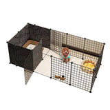 Maxbell Maxbell Dog Cage Yard Fence Play Detachable Puppy Playpen for Rabbit Hedgehog Indoor 165cmx75cmx47cm
