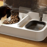 Maxbell Maxbell 2 in 1 Pet Feeder Smooth Edges Detachable Lightweight Dry and Wet Separation grey