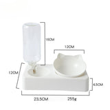 Maxbell Maxbell Cat Bowls with Automatic Waterer Bottle Easy to Clean 2 in 1 for Dogs Kitten S
