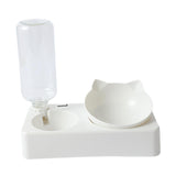 Maxbell Maxbell Cat Bowls with Automatic Waterer Bottle Easy to Clean 2 in 1 for Dogs Kitten S