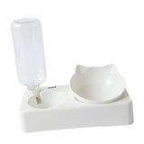 Maxbell Maxbell Cat Bowls with Automatic Waterer Bottle Easy to Clean 2 in 1 for Dogs Kitten S