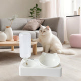 Maxbell Maxbell Cat Bowls with Automatic Waterer Bottle Easy to Clean 2 in 1 for Dogs Kitten S