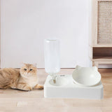 Maxbell Maxbell Cat Bowls with Automatic Waterer Bottle Easy to Clean 2 in 1 for Dogs Kitten S