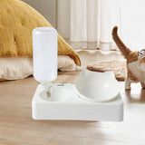 Maxbell Maxbell Cat Bowls with Automatic Waterer Bottle Easy to Clean 2 in 1 for Dogs Kitten S