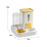 Maxbell Maxbell Food Feeder and Water Dispenser for Indoor Cats Automatic Pet Water Fountain Yellow