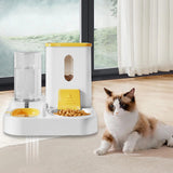Maxbell Maxbell Food Feeder and Water Dispenser for Indoor Cats Automatic Pet Water Fountain Yellow