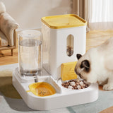 Maxbell Maxbell Food Feeder and Water Dispenser for Indoor Cats Automatic Pet Water Fountain Yellow
