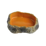Maxbell Maxbell Reptile Water Bowl Decorative Resin Lizards Habitat for Turtle Gecko Hamster small