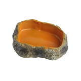 Maxbell Maxbell Reptile Water Bowl Decorative Resin Lizards Habitat for Turtle Gecko Hamster small