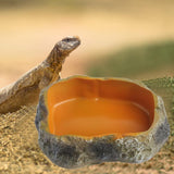 Maxbell Maxbell Reptile Water Bowl Decorative Resin Lizards Habitat for Turtle Gecko Hamster small