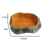 Maxbell Maxbell Reptile Water Bowl Decorative Resin Lizards Habitat for Turtle Gecko Hamster small