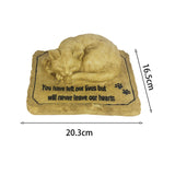 Maxbell Maxbell Cat Memorial Stone Lightweight Presents Sympathy Decoration Cat Grave Marker without Hole