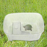 Maxbell Maxbell Turtle Bathing Tub Multipurpose with Basking Ramp for Turtles Small Reptiles M White