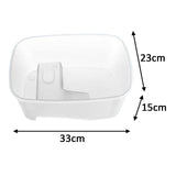 Maxbell Maxbell Turtle Bathing Tub Multipurpose with Basking Ramp for Turtles Small Reptiles M White