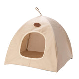 Maxbell Maxbell Cat Tent Activity Center Summer Foldable Soft Pet Bed for Home Outdoor Kitty L Beige