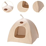 Maxbell Maxbell Cat Tent Activity Center Summer Foldable Soft Pet Bed for Home Outdoor Kitty L Beige
