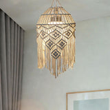 Maxbell Maxbell Boho Lamp Shade Gift Handmade Woven Lights Cover for Hotel Coffee Restaurant