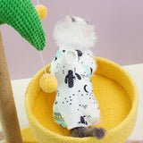 Maxbell Maxbell Cat Recovery Suit Cat Bodysuit Vest for Male and Female Dogs Female Cat Plant Pattern S