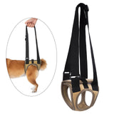 Maxbell Dog Carry Walking Auxiliary Belt Dog Walking Auxiliary Belt for Medium Large Dogs for Senior Dogs Elderly Dogs S beige