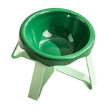 Maxbell Cat Bowl Non Slip Anti Vomiting Ceramic Cat Bowl for Kitty Indoor Cats Puppy Short version Green