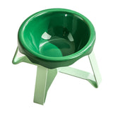 Maxbell Cat Bowl Non Slip Anti Vomiting Ceramic Cat Bowl for Kitty Indoor Cats Puppy Short version Green