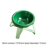 Maxbell Cat Bowl Non Slip Anti Vomiting Ceramic Cat Bowl for Kitty Indoor Cats Puppy Short version Green