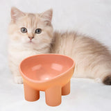 Maxbell Raised Cat Bowl Protect Pet's Spine Non Slip Pet Feeding Dish Food Container pink