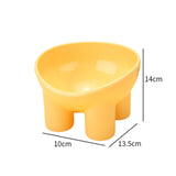 Maxbell Raised Cat Bowl Protect Pet's Spine Non Slip Pet Feeding Dish Food Container yellow