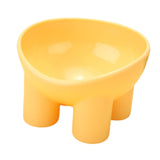 Maxbell Raised Cat Bowl Protect Pet's Spine Non Slip Pet Feeding Dish Food Container yellow