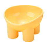 Maxbell Raised Cat Bowl Protect Pet's Spine Non Slip Pet Feeding Dish Food Container yellow