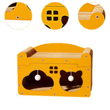 Maxbell Maxbell Cardboard Cat House Hideout Liightweight Cat Scratching Pad Small Dogs Bunny Yellow