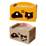 Maxbell Maxbell Cardboard Cat House Hideout Liightweight Cat Scratching Pad Small Dogs Bunny Yellow