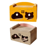Maxbell Maxbell Cardboard Cat House Hideout Liightweight Cat Scratching Pad Small Dogs Bunny Yellow