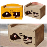 Maxbell Maxbell Cardboard Cat House Hideout Liightweight Cat Scratching Pad Small Dogs Bunny Yellow