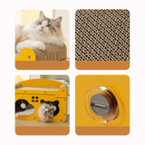 Maxbell Maxbell Cardboard Cat House Hideout Liightweight Cat Scratching Pad Small Dogs Bunny Yellow
