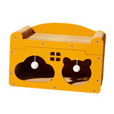 Maxbell Maxbell Cardboard Cat House Hideout Liightweight Cat Scratching Pad Small Dogs Bunny Yellow