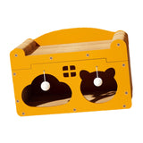 Maxbell Maxbell Cardboard Cat House Hideout Liightweight Cat Scratching Pad Small Dogs Bunny Yellow