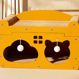 Maxbell Maxbell Cardboard Cat House Hideout Liightweight Cat Scratching Pad Small Dogs Bunny Yellow