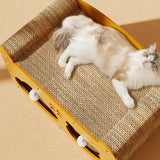 Maxbell Maxbell Cardboard Cat House Hideout Liightweight Cat Scratching Pad Small Dogs Bunny Yellow