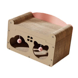 Maxbell Cardboard Cat House Hideout Liightweight Cat Scratching Pad Small Dogs Bunny Gray