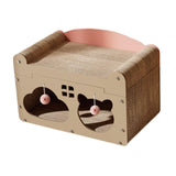 Maxbell Cardboard Cat House Hideout Liightweight Cat Scratching Pad Small Dogs Bunny Gray