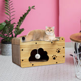 Maxbell Cardboard Cat House Large Multifunctional Cat Furniture Scratching Pad House Single layer